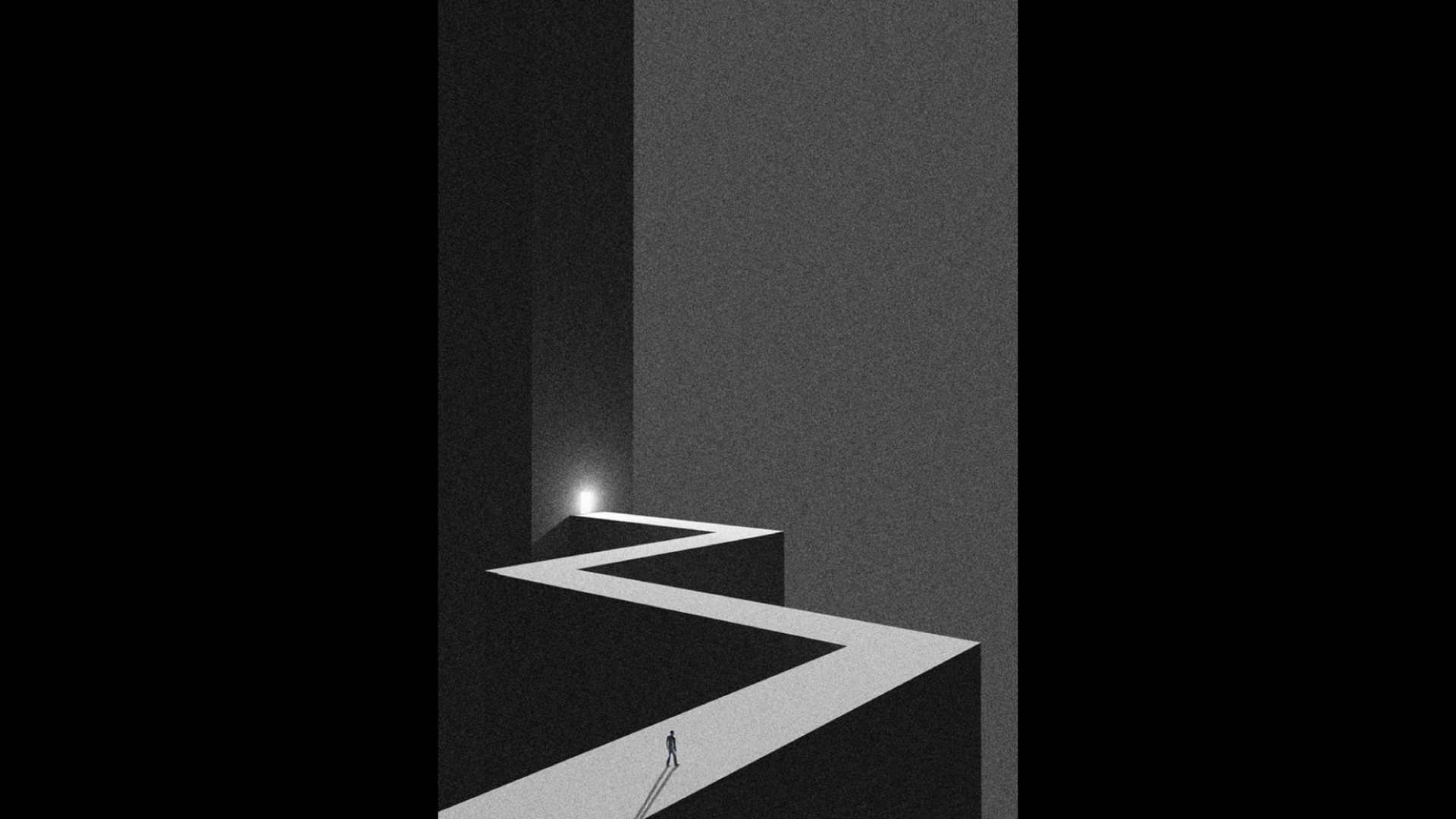 Illustration poster with vibrant color gradients